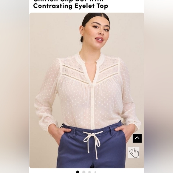 NWT Torrid Chiffon Blouse - Picture 10 of 12